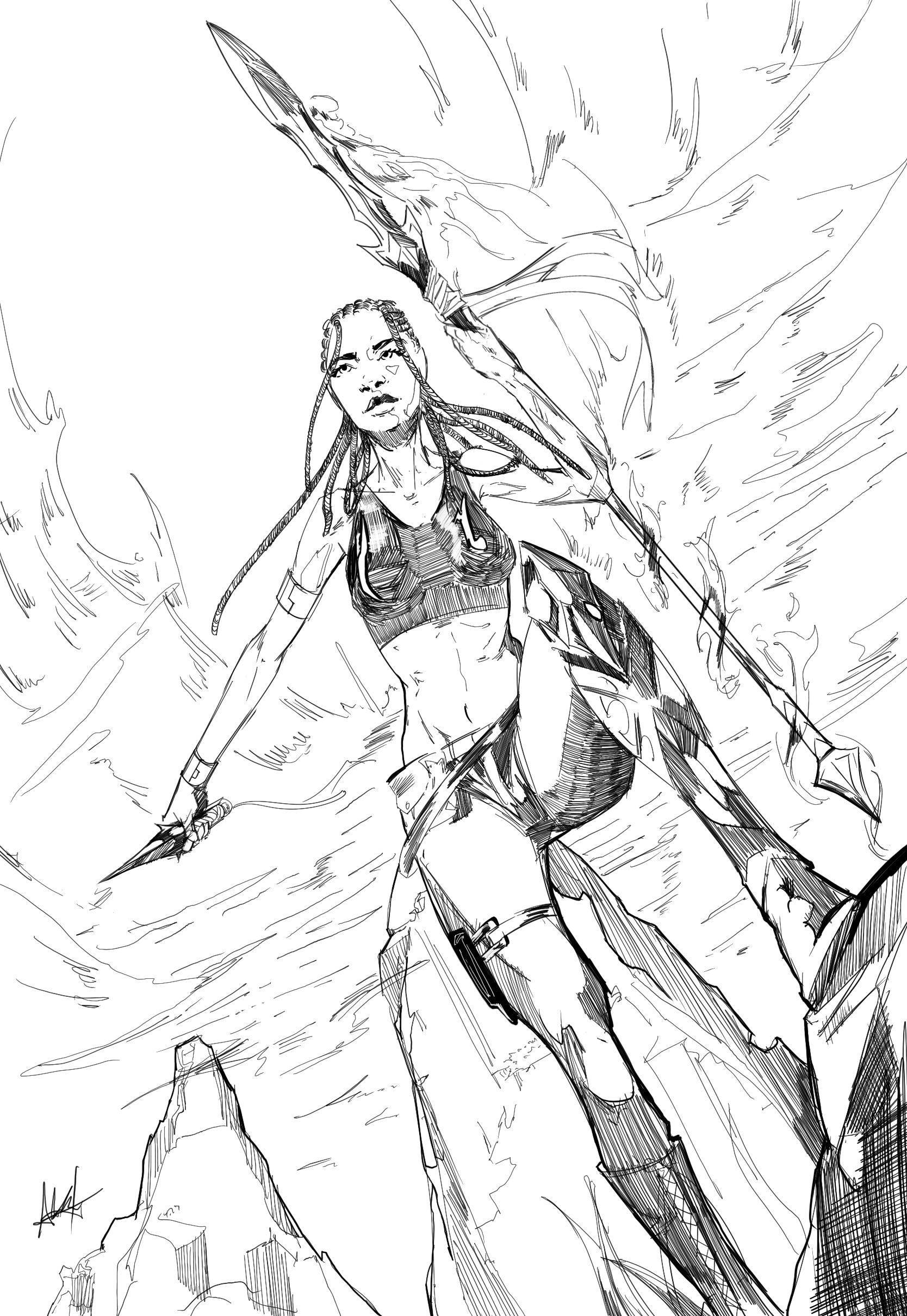 Alasia Jacul AJ character art