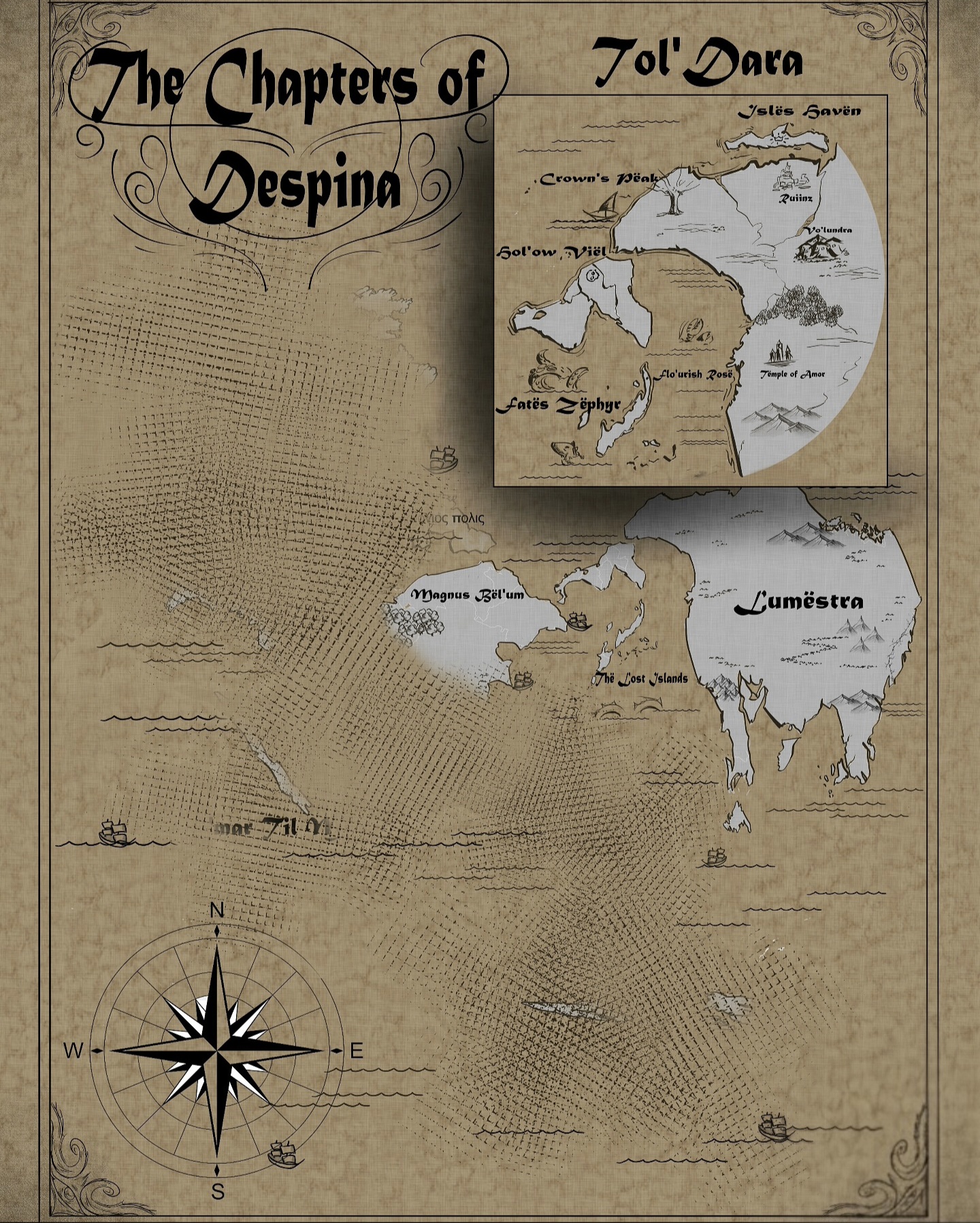 World map — The Chapters of Despina, Tol'Dara